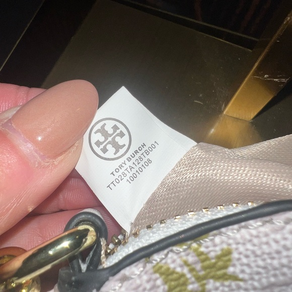 Tory Burch Olive Green & Light Purple Wristlet w/ Long Crossbody Strap NWT - Picture 3 of 15